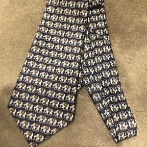 Renee Chagall Hand made silk tie with elephants.